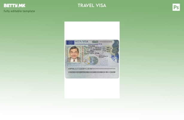 Шаблон за виза за Полска во модерен стил